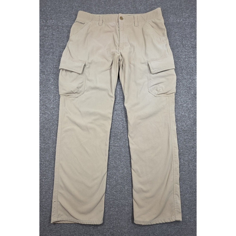 Under Armour UA Storm Tactical Cargo Pants Men's Size 34x30 Beige Loose Fit Tan